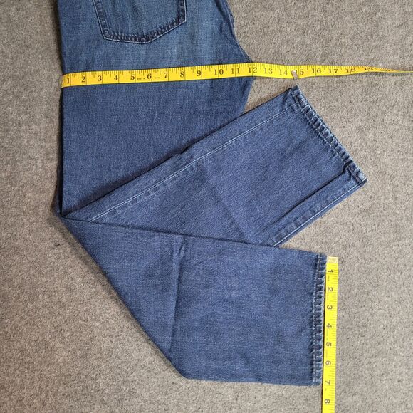 Uniqlo Jeans Blue Slim Straight Fits 36x26 Kaihara Denim - Picture 5 of 10